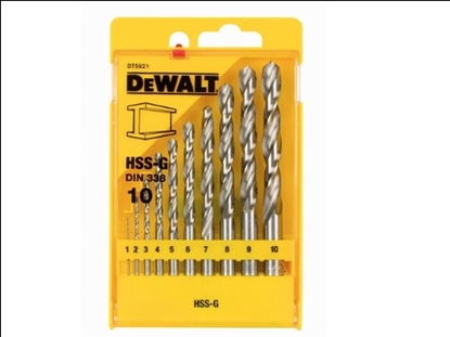Attēls no Wierto Dewalt do metalu HSS walcowe 2 7 4 5 1 3 6 10 8 9mm zestaw (DT5921-QZ)