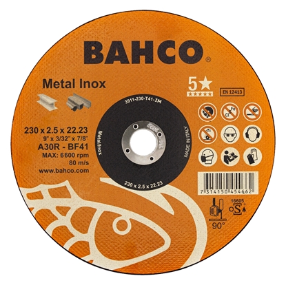 Picture of Abrazīvais griešanas disks Bahco Metal Inox; 230x2,5 mm