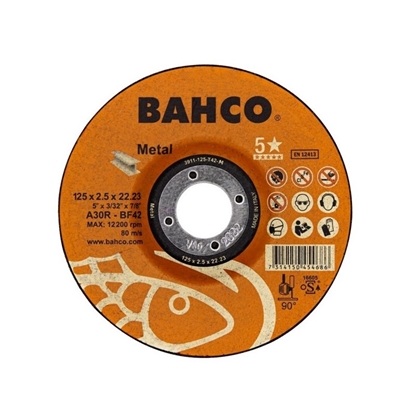 Picture of Abrazīvais griešanas disks Bahco Metal; 125x2,5 mm