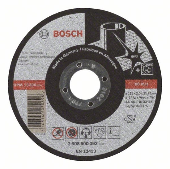 Picture of Abrazīvais griešanas disks Bosch AS 46 T INOX BF; 115x2 mm