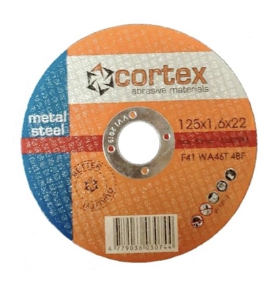 Picture of Abrazīvais griešanas disks Cortex 14098; 125x1,6x22 mm