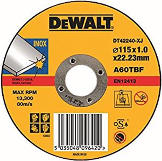Picture of Abrazīvais griešanas disks DeWalt DT42240Z; 115x1,2 mm