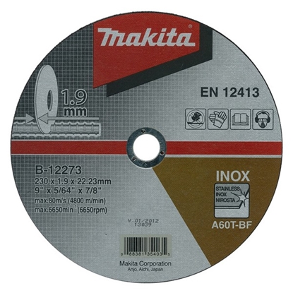 Attēls no Abrazīvais griešanas disks Makita B-35134; 230x1,9 mm metālam