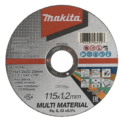 Attēls no Abrazīvais griešanas disks Makita E-10718; 115x1,2x22,23 mm