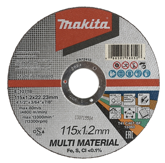 Picture of Abrazīvais griešanas disks Makita E-10718; 115x1,2x22,23 mm