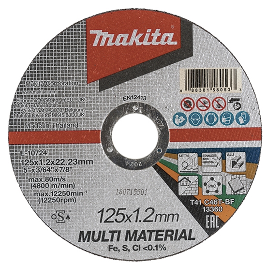 Picture of Abrazīvais griešanas disks Makita E-10724 T41; 125x1,2x22,23 mm