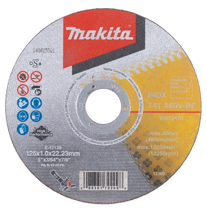Attēls no Abrazīvais griešanas disks Makita E-17120; 125x22,23 mm