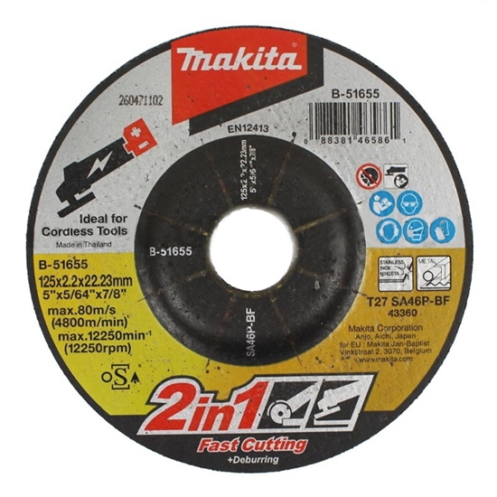 Picture of Abrazīvais griešanas disks Makita; 125x2,2 mm