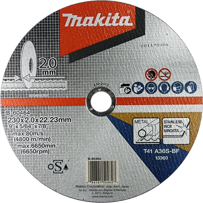 Attēls no Abrazīvais griešanas disks Makita; 230x2,0 mm; metālam