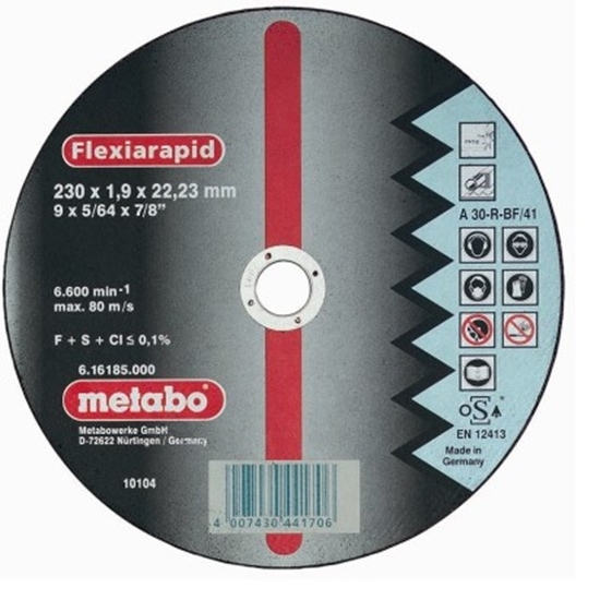 Picture of Abrazīvais griešanas disks Metabo; 230x1,9 mm metālam