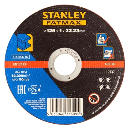Picture of Abrazīvais griešanas disks Stanley FatMax A 60 T BF; 125x1 mm