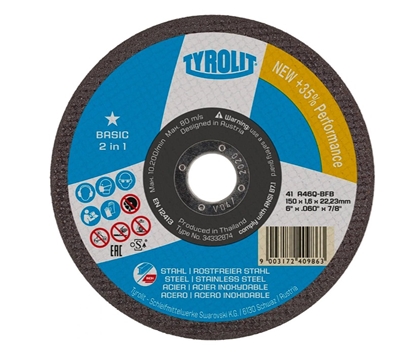 Picture of Abrazīvais griešanas disks Tyrolit T34332876; 230x22,23 mm