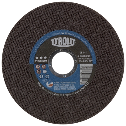 Picture of Abrazīvais griešanas disks Tyrolit; Ø125x1 mm; 1 gab.