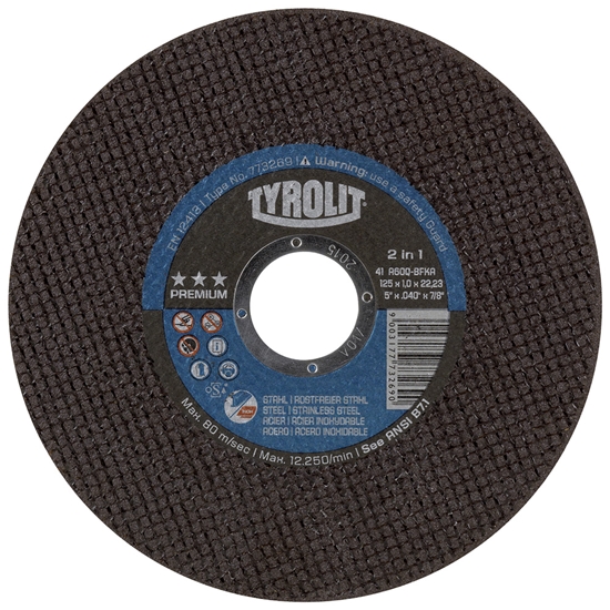 Picture of Abrazīvais griešanas disks Tyrolit; Ø125x1 mm; 1 gab.