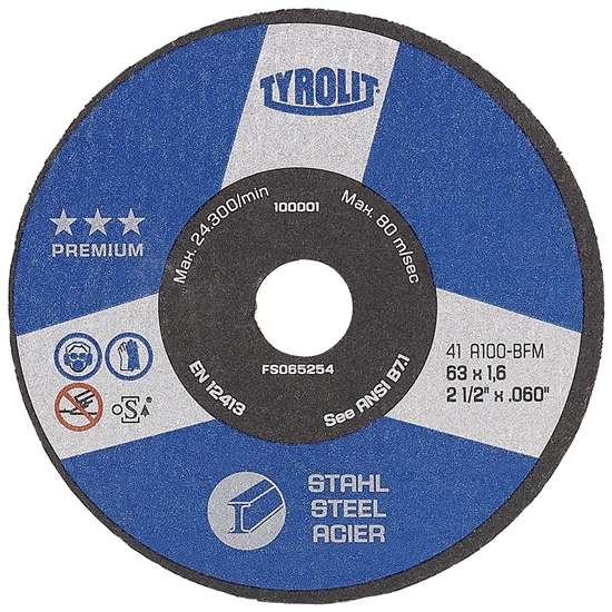 Picture of Abrazīvais griešanas disks Tyrolit; Ø63x2 mm; 1 gab.