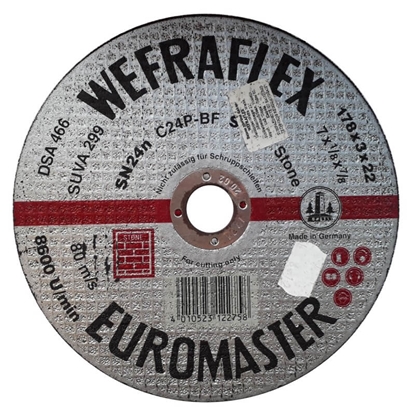 Picture of Abrazīvais griešanas disks Wefra; 178x3x22 mm akmenim