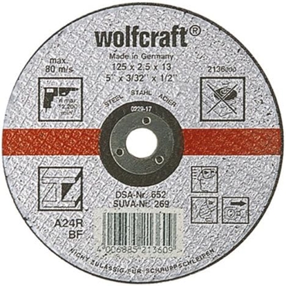 Picture of Abrazīvais griešanas disks Wolfcraft 2136000; 125x2,5 mm