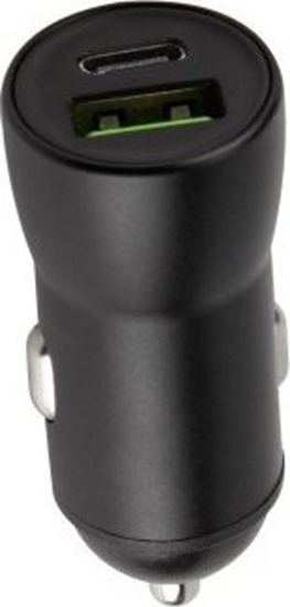 Picture of adowarka TelForceOne Maxlife adowarka samochodowa PD3.0 + QC3.0 MXCC-04 1x USB-C 1x USB 20W czarna