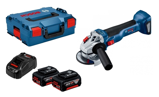 Picture of Akumulatora leņķa slīpmašīna Bosch GWS 18V-10; 18 V; 2x4,0 Ah akum.