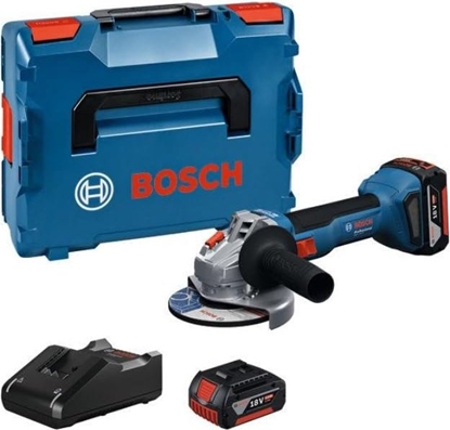 Picture of Akumulatora leņķa slīpmašīna Bosch GWS 18V-8 Professional; 125 mm; 18 V; 2x4,0 Ah akum. + L-Boxx 136