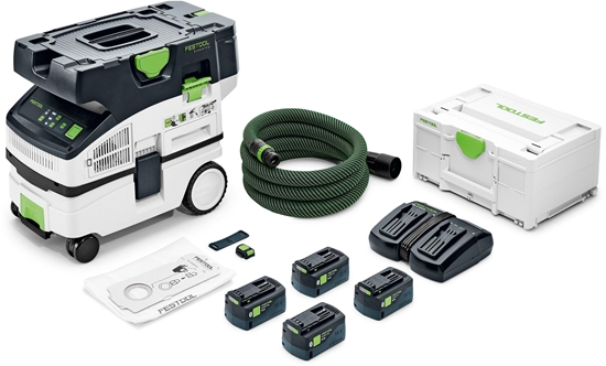 Picture of Akumulatora putekļsūcējs Festool CLEANTEC CTLC MINI I-Plus; 18 V; 4x5,0 Ah akum.