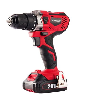 Picture of Akumulatora urbjmašīna-skrūvgriezis Worcraft CD-S20LiW1B; 20 V; 1x4,0 Ah akum.