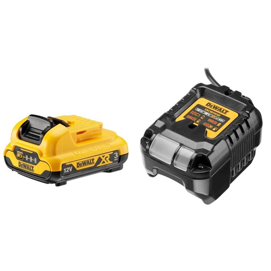 Picture of Akumulators DeWalt DCB1102P1-QW; 18 V; 3,0 Ah; Li-ion + lādētājs DCB1102