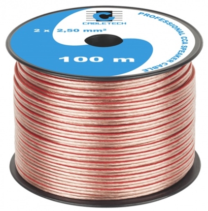 Picture of Akustiskais kabelis 2x2.5 mm²| CCA (Vara pārklājuma alumīnijs) | Spolē 100m | Cena par 1m