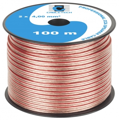 Picture of Akustiskais kabelis 2x4.0 mm²| CCA (Vara pārklājuma alumīnijs) | Spolē 100m | Cena par 1m