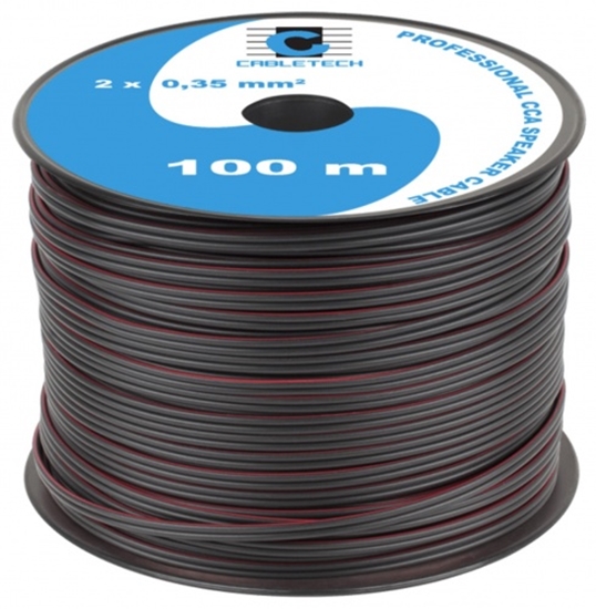 Изображение Akustiskais kabelis, CCA, 2x0.35 mm², 100 m
