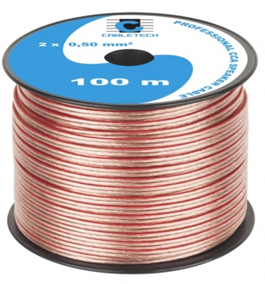 Изображение Akustiskais kabelis, CCA, 2x0.50 mm², 100 m