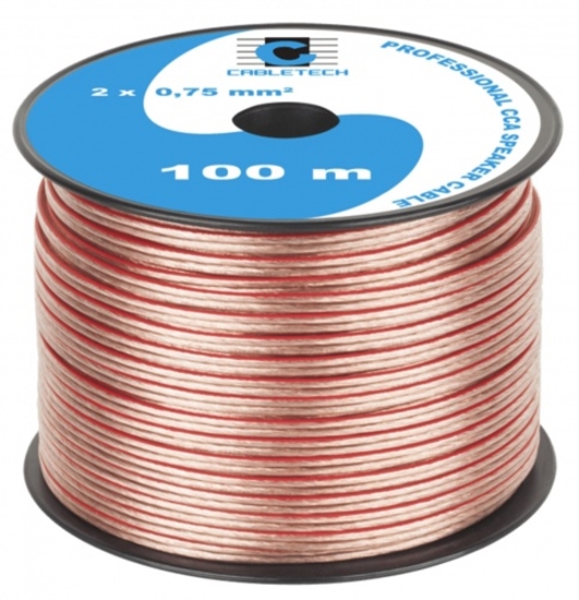 Изображение Akustiskais kabelis, CCA, 2x0.75 mm², 100 m