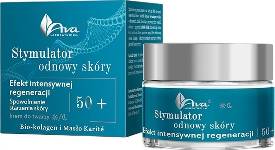 Изображение Alkotest Stymulator odnowy skóry Efekt intensywnej regeneracji Krem do twarzy na dzie i na noc 50+ 50ml