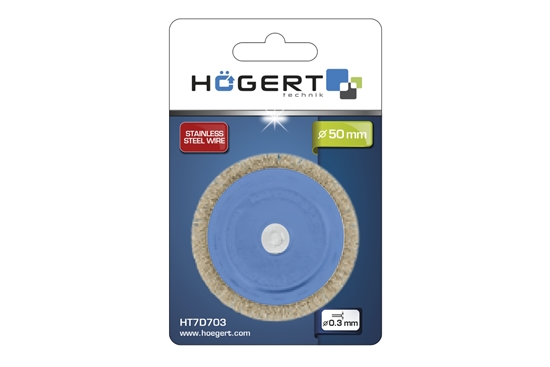 Изображение Apaļa stiepļu birste Hogert HT7D703; 50 mm