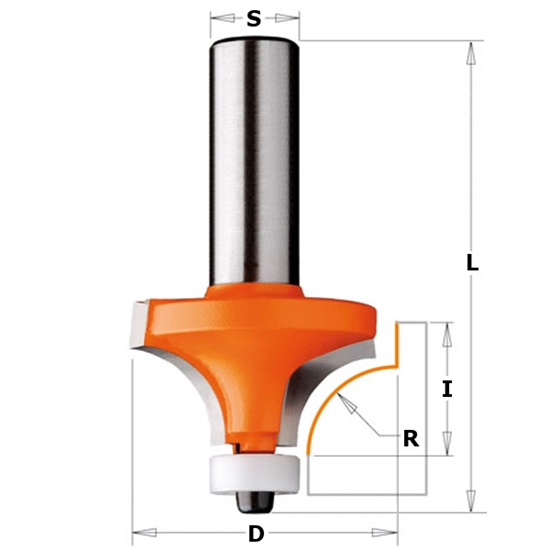 Изображение Apaļošanas frēze CMT; 2/12,7/51 mm; ar lodīšgultni