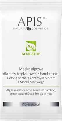 Picture of Apis APIS_Acne-Stop Algae Mask maska algowa dla cery trdzikowej z bambusem i zielon herbat 20g