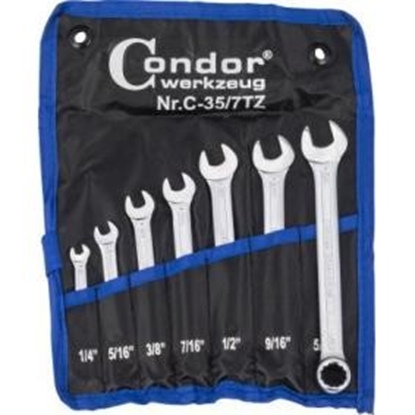 Изображение Atslēgu komplekts Condor Werkzeug C0035/7TZ; 1/4''-5/8''; 7 gab.