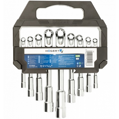 Изображение Atslēgu komplekts Hogert HT1R500; 8-19 mm; 9 gab.