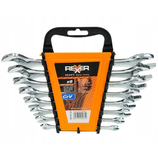 Изображение Atslēgu komplekts Rexxer RA-05-231; 6-22 mm; 8 gab.