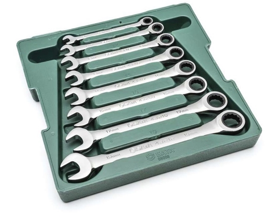 Изображение Atslēgu komplekts Sata S08008; 8-19 mm; 8 gab.