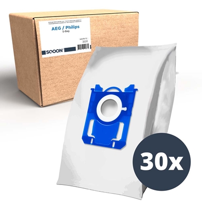 Picture of Auduma putekļu maisiņš SQOON 42078-T3; Philips S-Bag 3-D; 30 gab.