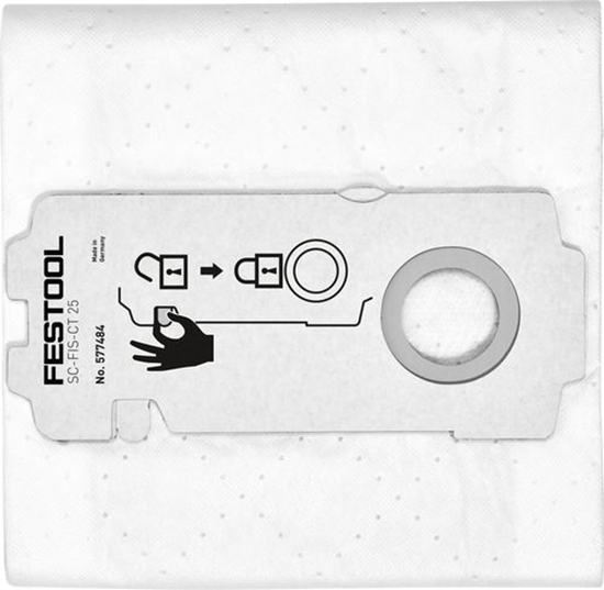 Изображение Auduma putekļu maiss putekļsūcējam Festool SC-FIS-CT 25; 5 gab.