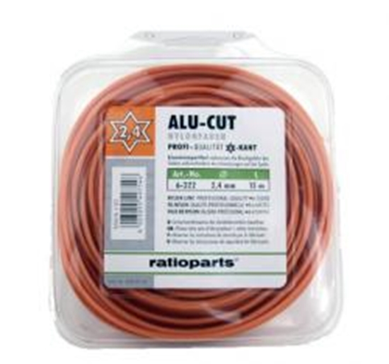 Изображение Aukla trimmerim AluCutline (2,4 mm/15 m) oranža; seškanšu