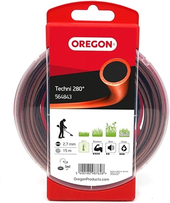 Attēls no Aukla trimmerim Oregon Techni 564843; 2,7 mm / 15 m; 1 gab.