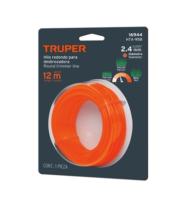 Изображение Aukla trimmerim Truper HTA-95B; 2,4 mm x 12 m