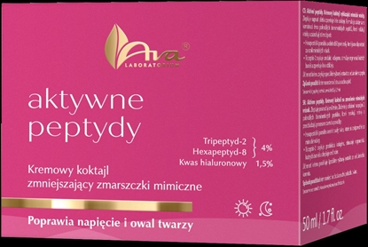 Изображение AVA LABORATORIUM_Aktywne Peptydy kremowy koktajl zmniejszajcy zmarszczki mimiczne 50ml