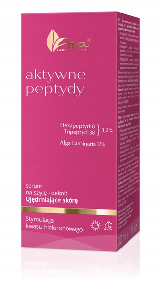Изображение AVA LABORATORIUM_Aktywne Peptydy serum na szyj i dekolt ujdrniajce skór 30ml