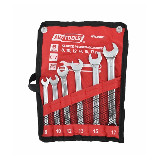 Picture of AWTools AW KLUCZ PASKO-OCZKOWY KPL. 6szt./8mm-17-mm