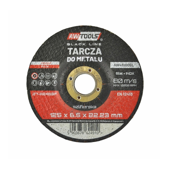 Picture of AWTools AW TARCZA DO METALU SZLIFIERSKA 125*6,5mm BLACK LINE