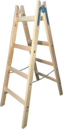 Изображение AWTools AWTOOLS DRABINA DREWNIANA 2x 4 STOPNI 150KG